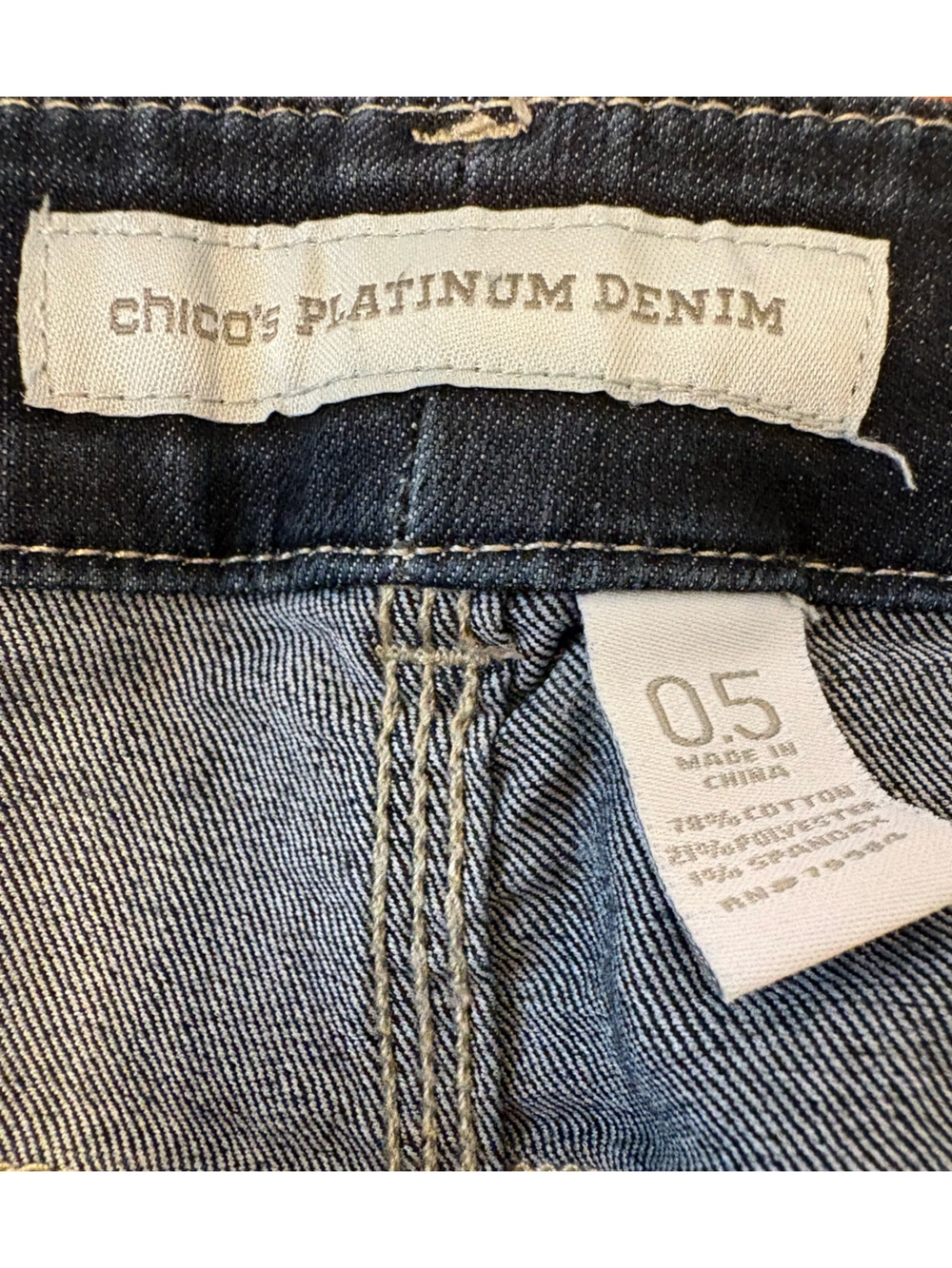 Chico’s Platinum Denim Women’s Dark Blue Jeans - Picture 5 of 5